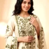 Pure Butter Muslin Brajbhoomi Printed Kurta Set with Pant & Dupatta