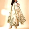 Pure Butter Muslin Brajbhoomi Printed Kurta Set with Pant & Dupatta