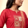 Embroidered Cotton Silk Kurta Set with Banarasi Dupatta