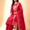 Embroidered Cotton Silk Kurta Set with Banarasi Dupatta